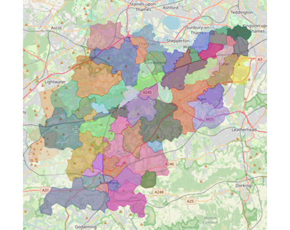 the range where Premier Parcel Services serves in Surrey